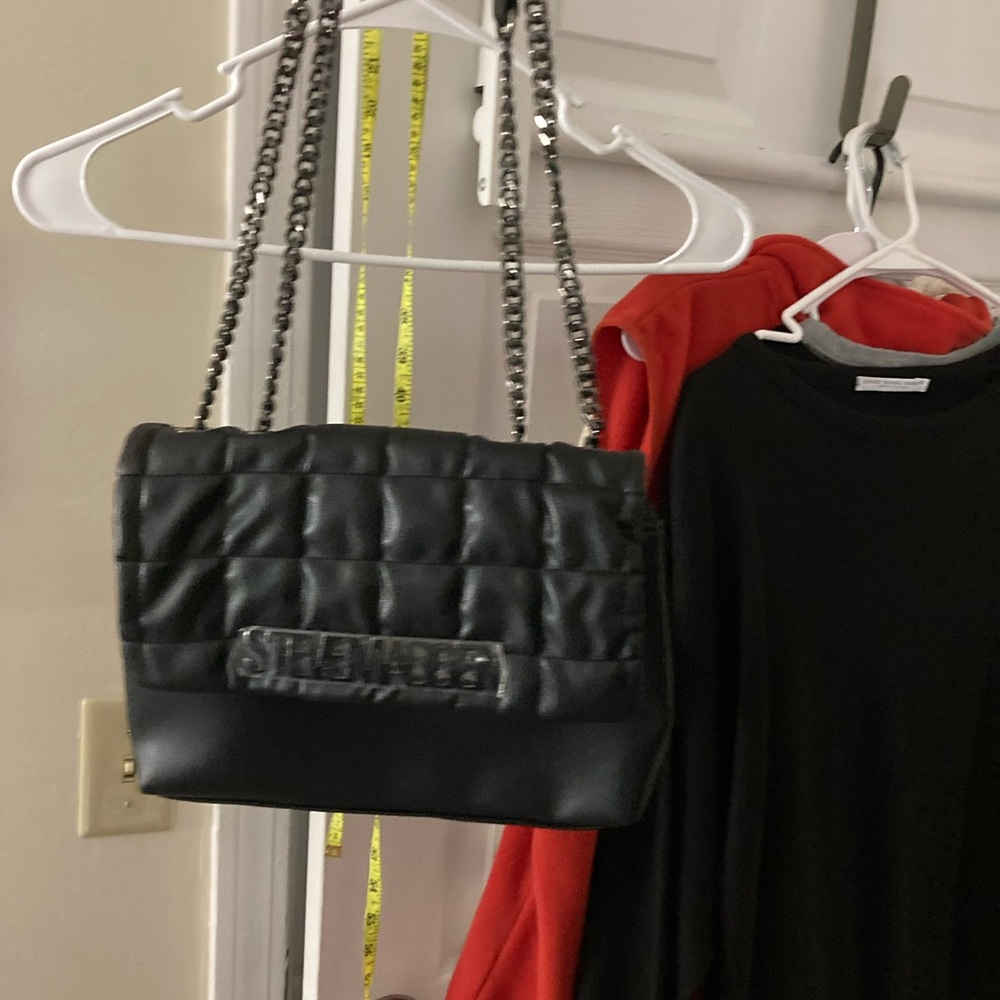 Steve Madden Black Quilted Crossbody Bag